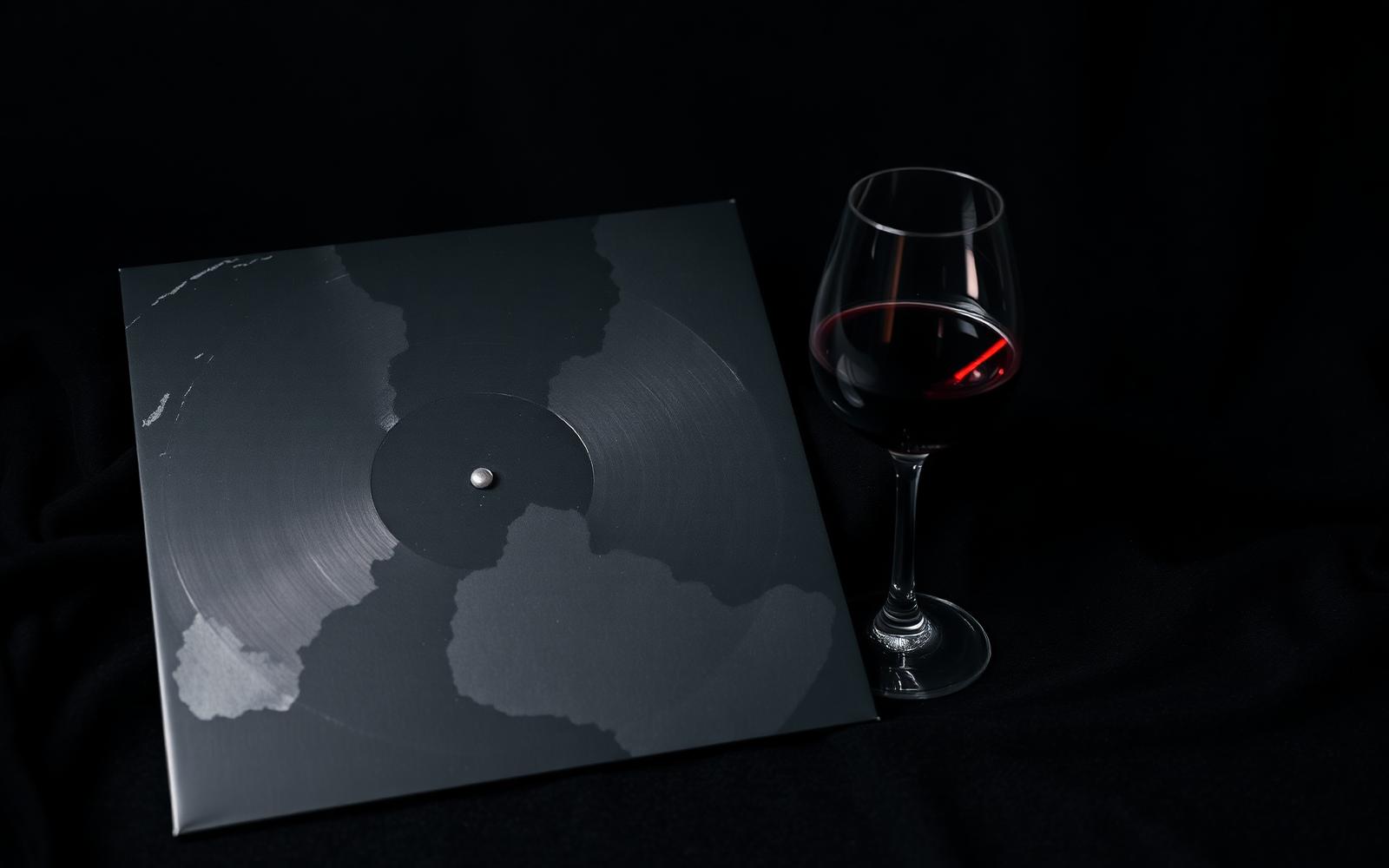 A bottle and a record, waiting